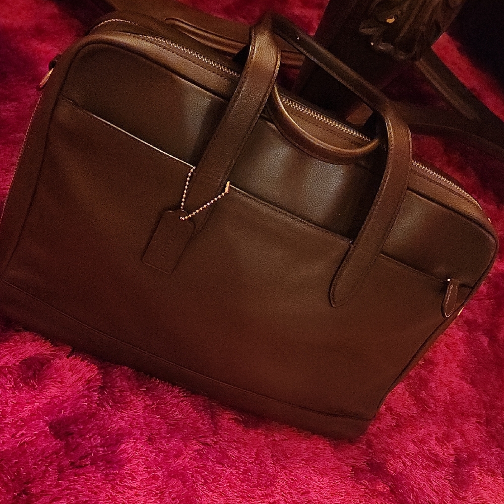 Coach Brown Leather Briefcase